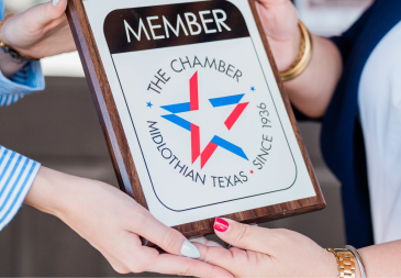 Midlothian Chamber of Commerce member plaque