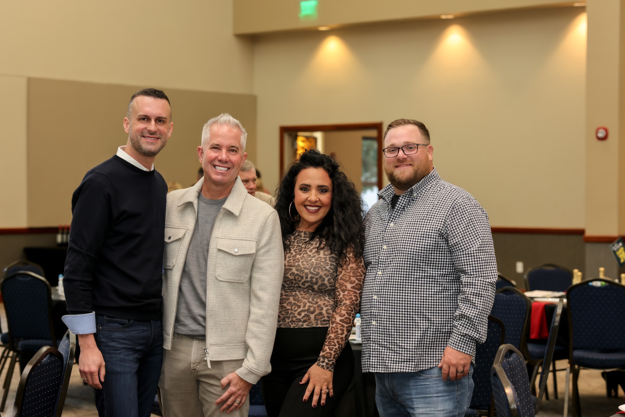 Group of people smile at Chamber Bingo Night
