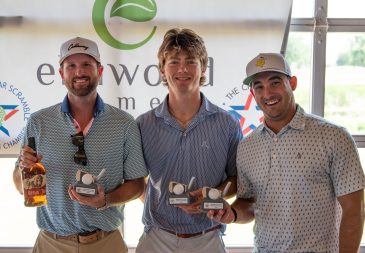 Participants holding up awards at the Midlothian Chamber of Commerce Southern Star Scramble