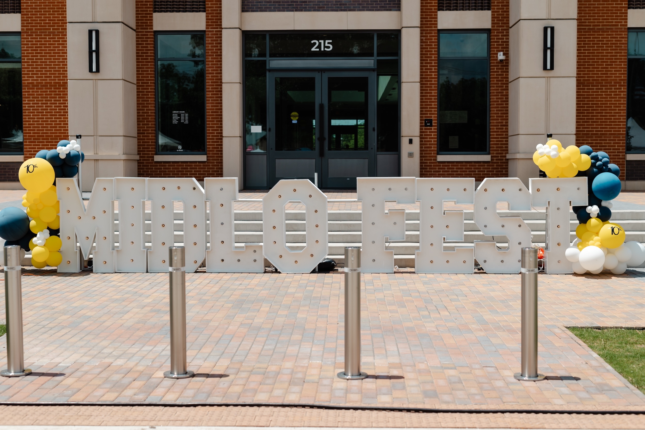 Sign outside of building reading MidloFest