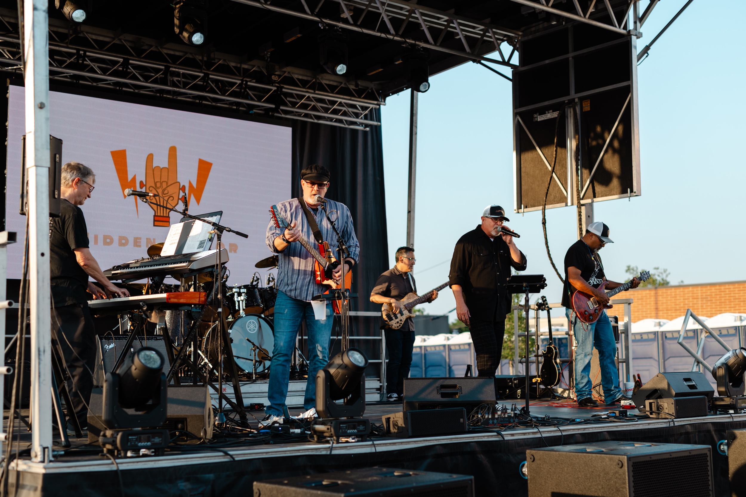 Live music performers on stage at Chamber MidloFest