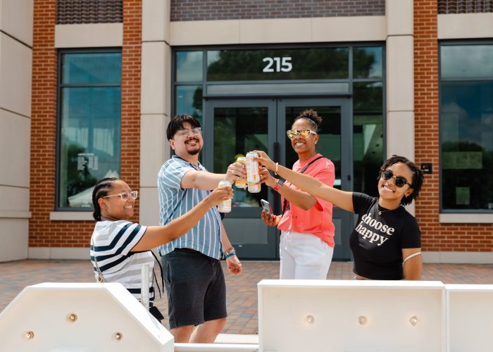 Group celebrating at Chamber MidloFest