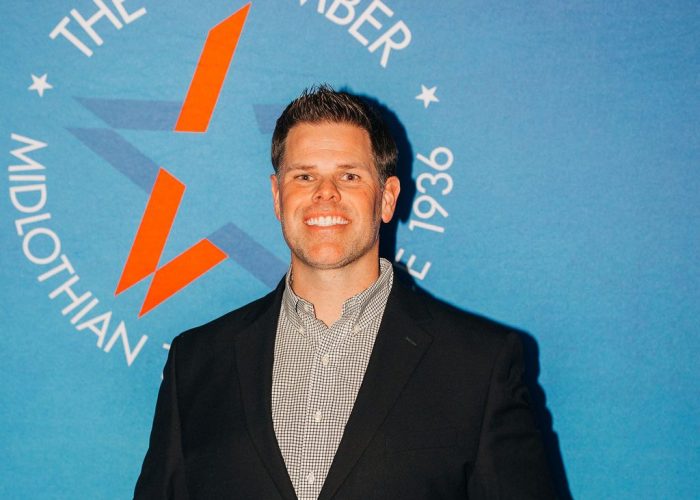 Ryan Andersen of Centennial Contracting & Roofing receiving Seasoned Professional of the Year award