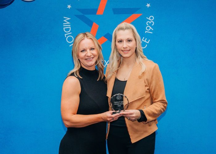 Melissa Shook receiving Person of the Year award